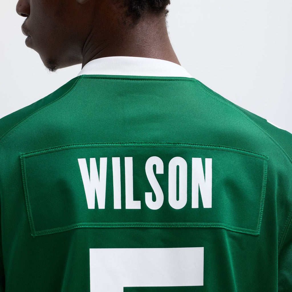 Men's Nike New York Jets Garrett Wilson Legacy Green Game NFL Jersey