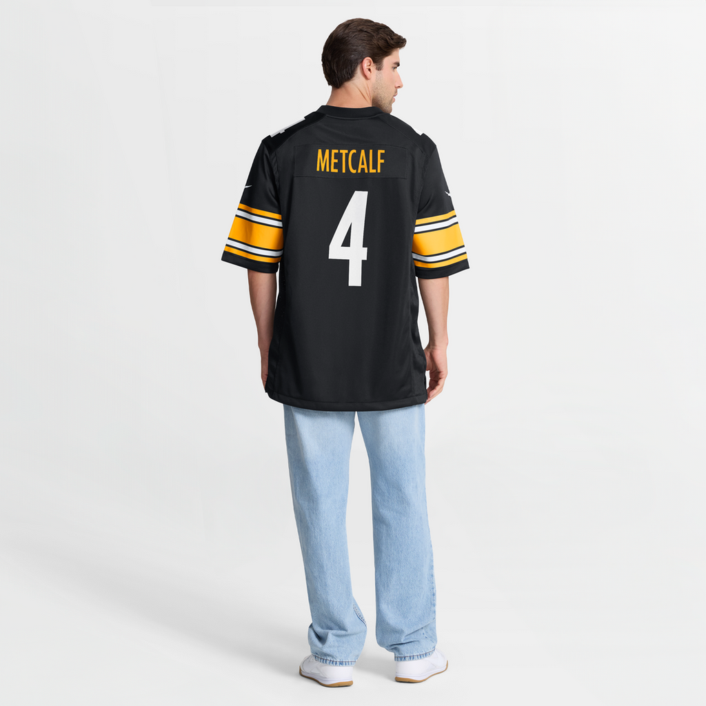 Men's Nike Pittsburgh Steelers DK Metcalf Black Game Player NFL Jersey