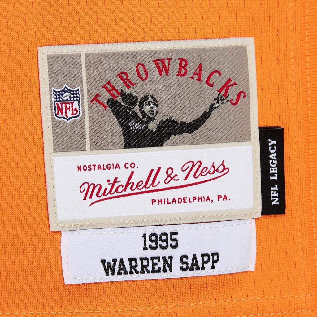 Men's Mitchell & Ness Tampa Bay Buccaneers Warren Sapp Orange 1995 Legacy Replica NFL Jersey