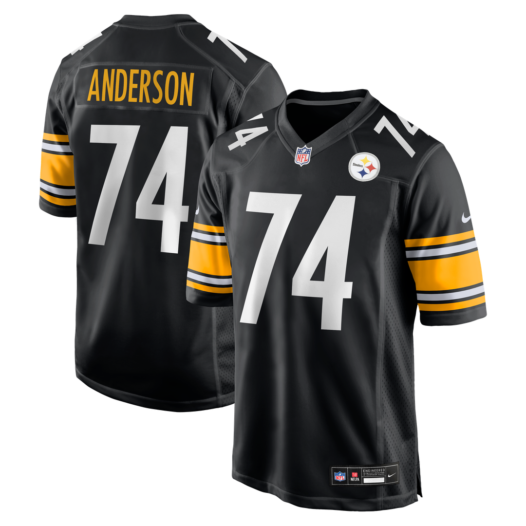Men's Nike Pittsburgh Steelers Spencer Anderson Black Game NFL Jersey