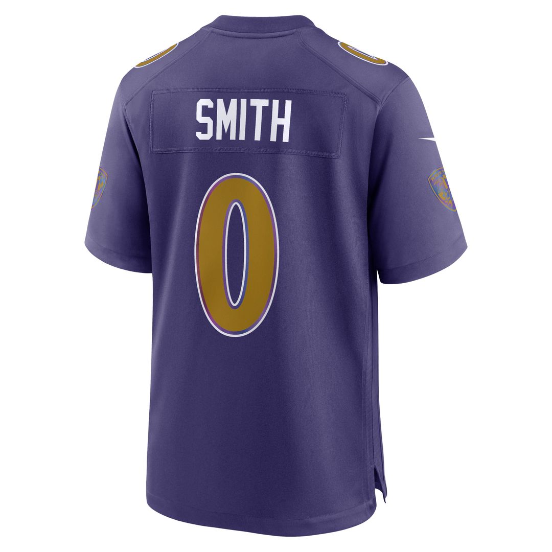 Men's Nike Baltimore Ravens Roquan Smith White Game NFL Jersey