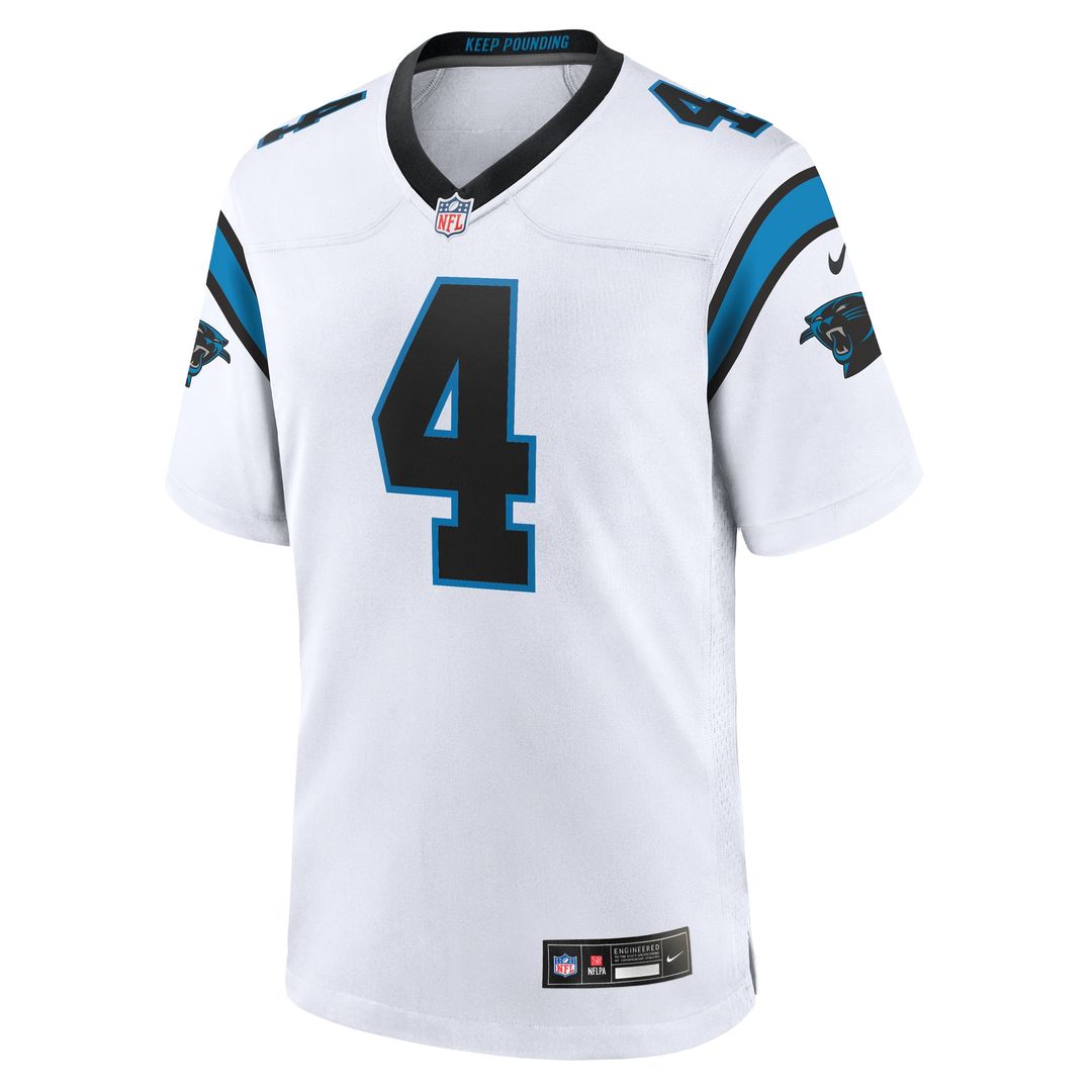 Men's Nike Carolina Panthers Tetairoa McMillan Black Team Game NFL Jersey
