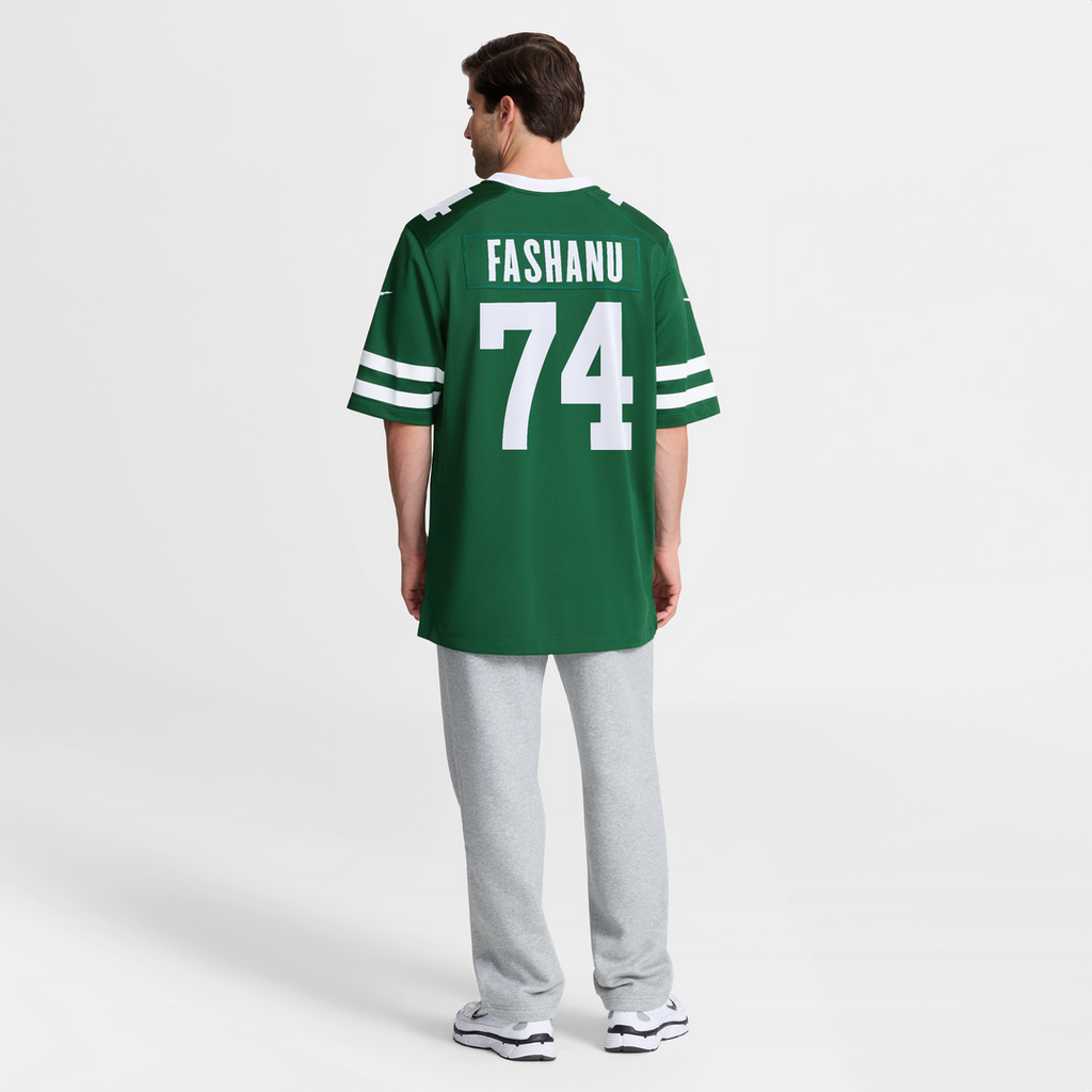 Men's Nike New York Jets Olu Fashanu Gotham Green Player Game NFL Jersey