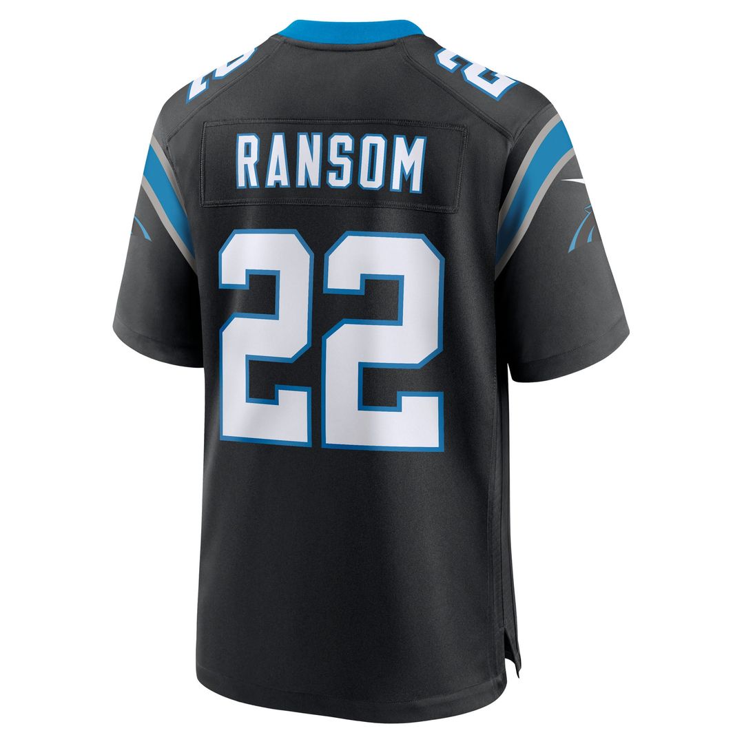 Men's Nike Carolina Panthers Lathan Ransom Black Team Game NFL Jersey