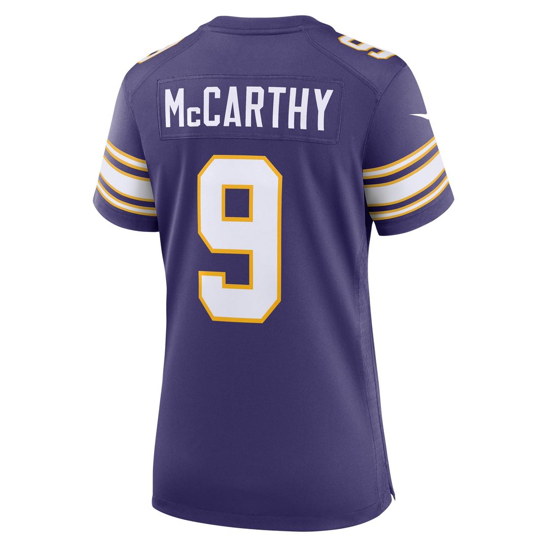 Women's Nike Minnesota Vikings J.J. McCarthy Purple 2nd Alternate Player Game NFL Jersey