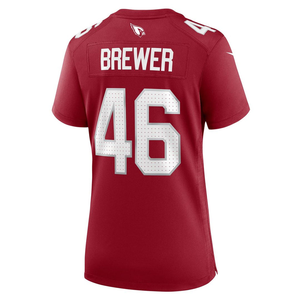 Women's Nike Arizona Cardinals Aaron Brewer Cardinal Game NFL Jersey