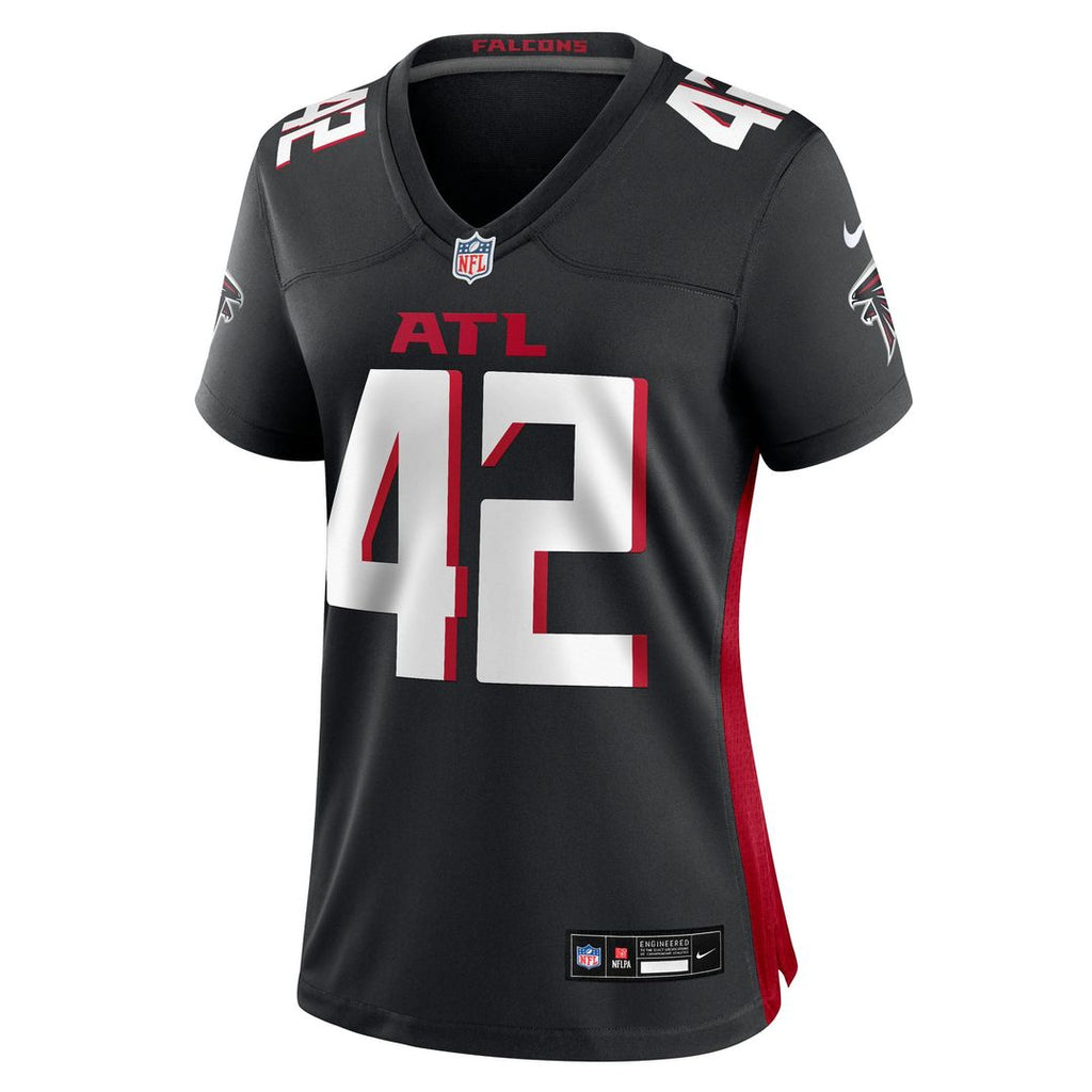 Women's Nike Atlanta Falcons Josh Woods Black Team Game NFL Jersey