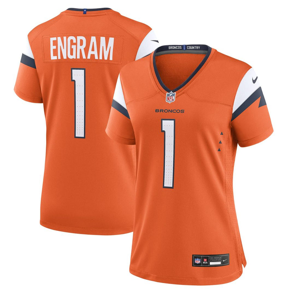 Women's Nike Denver Broncos Evan Engram Orange Team Game NFL Jersey