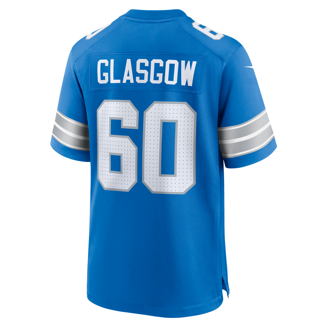 Men's Nike Detroit Lions Graham Glasgow Blue Team Game NFL Jersey