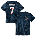 Girls' Youth Houston Texans C.J. Stroud Navy Sequin V-Neck Fashion NFL Jersey