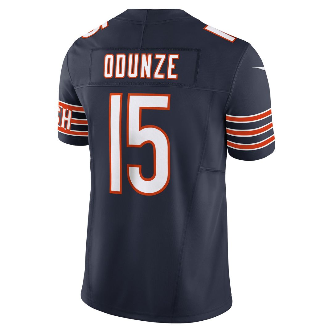 Men's Nike Chicago Bears Rome Odunze Navy Vapor F.U.S.E. Limited NFL Jersey