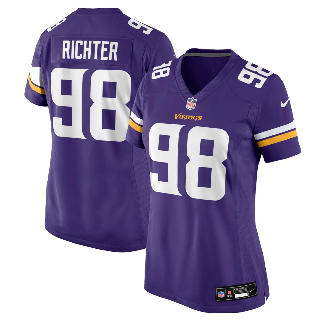 Women's Nike Minnesota Vikings Bo Richter Purple Team Game NFL Jersey