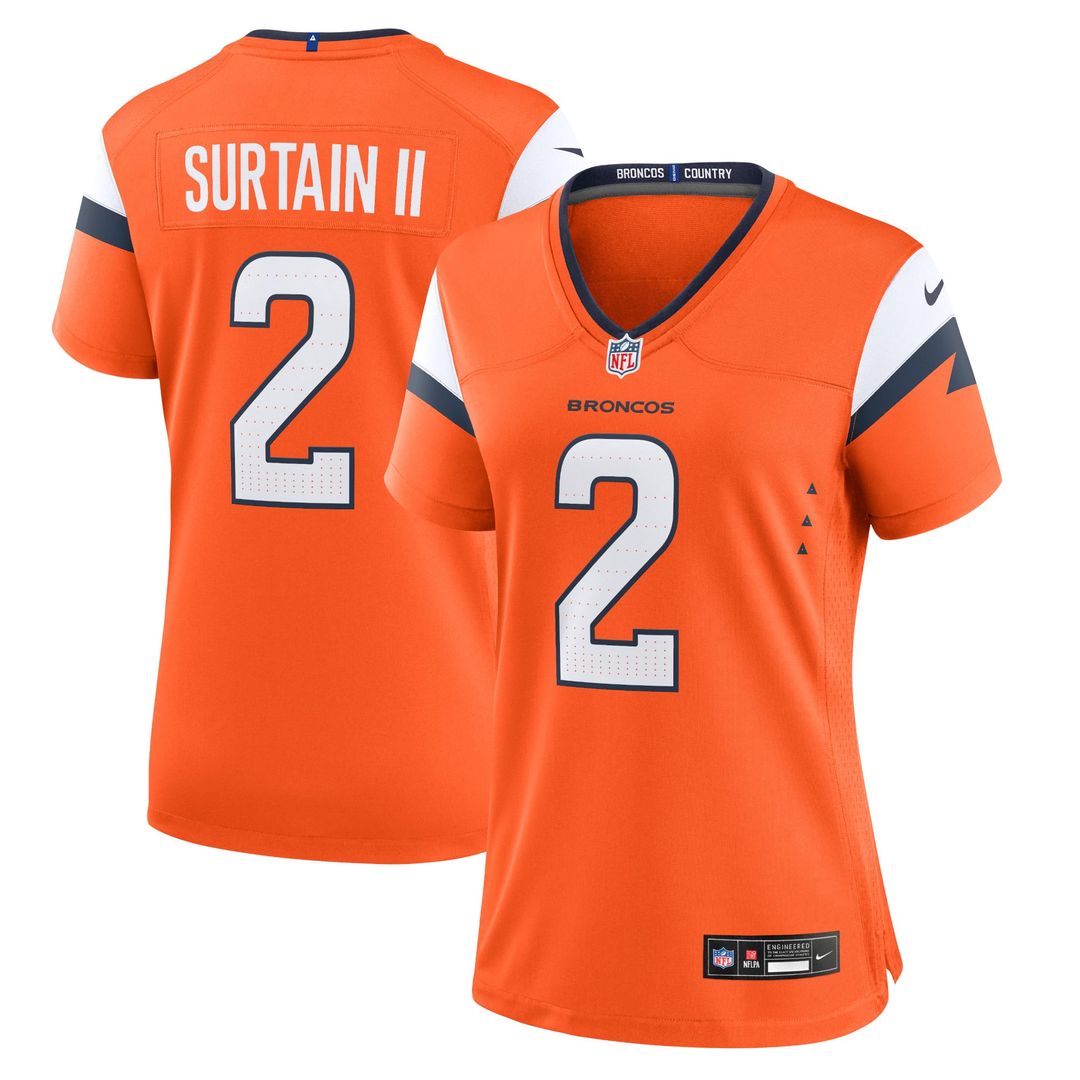 Women's Nike Denver Broncos Patrick Surtain II White Game NFL Jersey