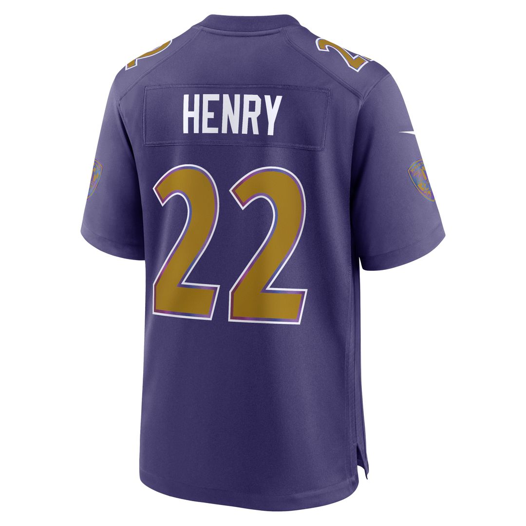 Men's Nike Baltimore Ravens Derrick Henry Black Alternate Game NFL Jersey