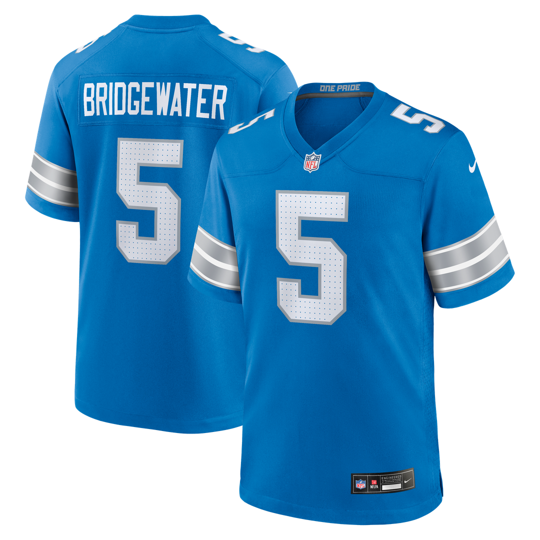 Men's Nike Detroit Lions Teddy Bridgewater Blue Team Game NFL Jersey