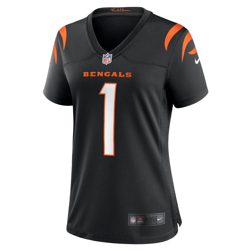 Women's Nike Cincinnati Bengals Number 1 Mom Black Game NFL Jersey
