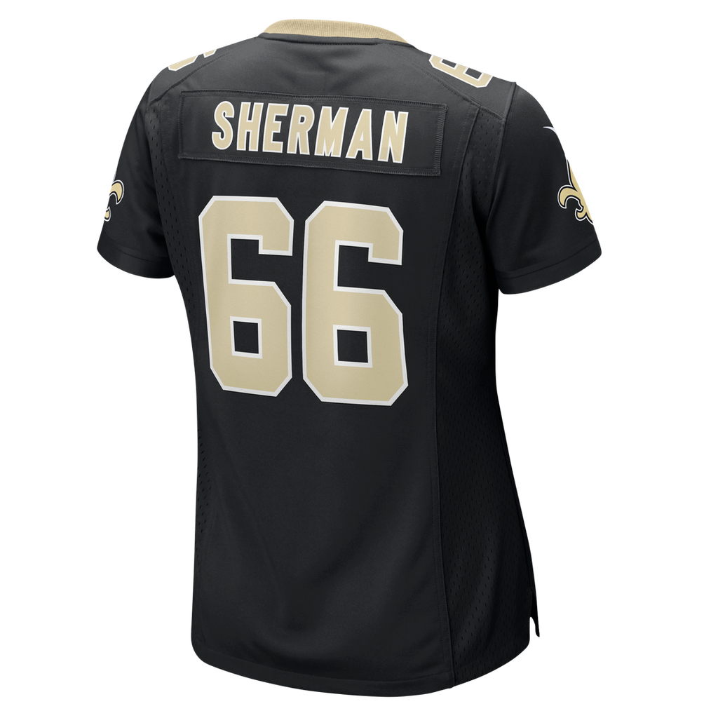 Women's Nike New Orleans Saints William Sherman Black Team Game NFL Jersey
