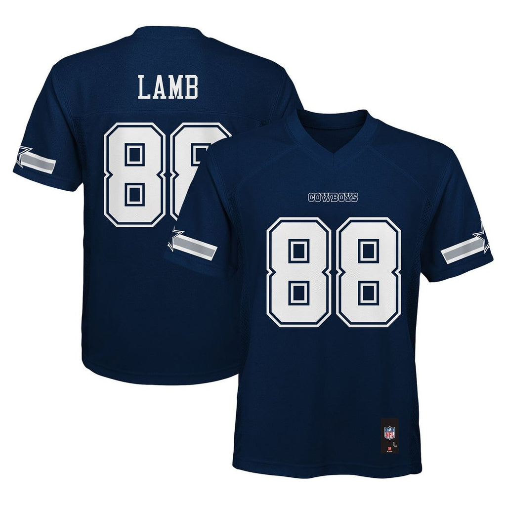 Youth Dallas Cowboys CeeDee Lamb Navy Replica Player NFL Jersey