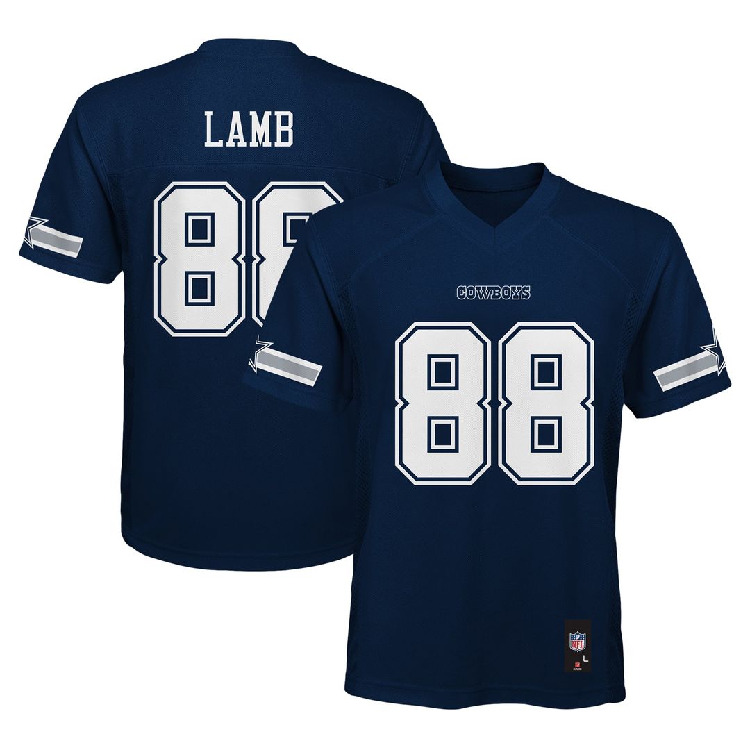 Youth Dallas Cowboys CeeDee Lamb Navy Replica Player NFL Jersey