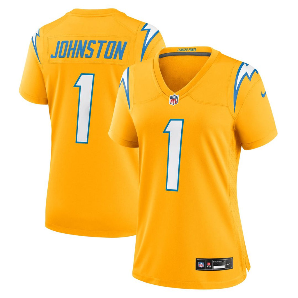 Women's Nike Los Angeles Chargers Quentin Johnston Gold Alternate Charger Power Game NFL Jersey