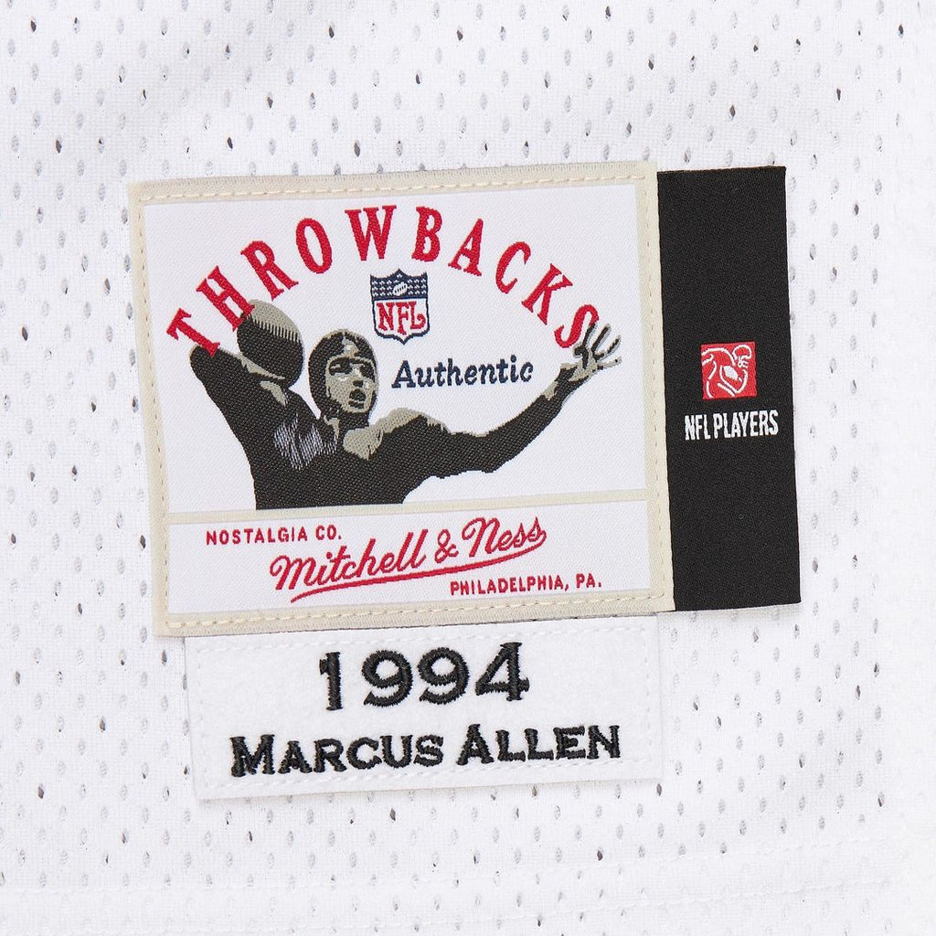 Men's Mitchell & Ness Kansas City Chiefs Marcus Allen White 1994 Authentic Throwback Retired Player NFL Jersey