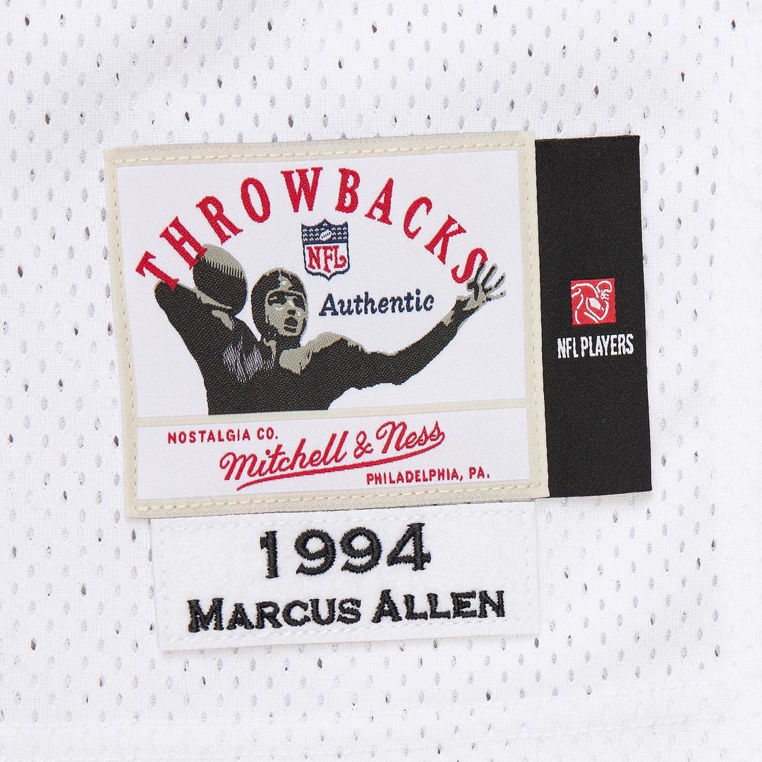 Men's Mitchell & Ness Kansas City Chiefs Marcus Allen White 1994 Authentic Throwback Retired Player NFL Jersey