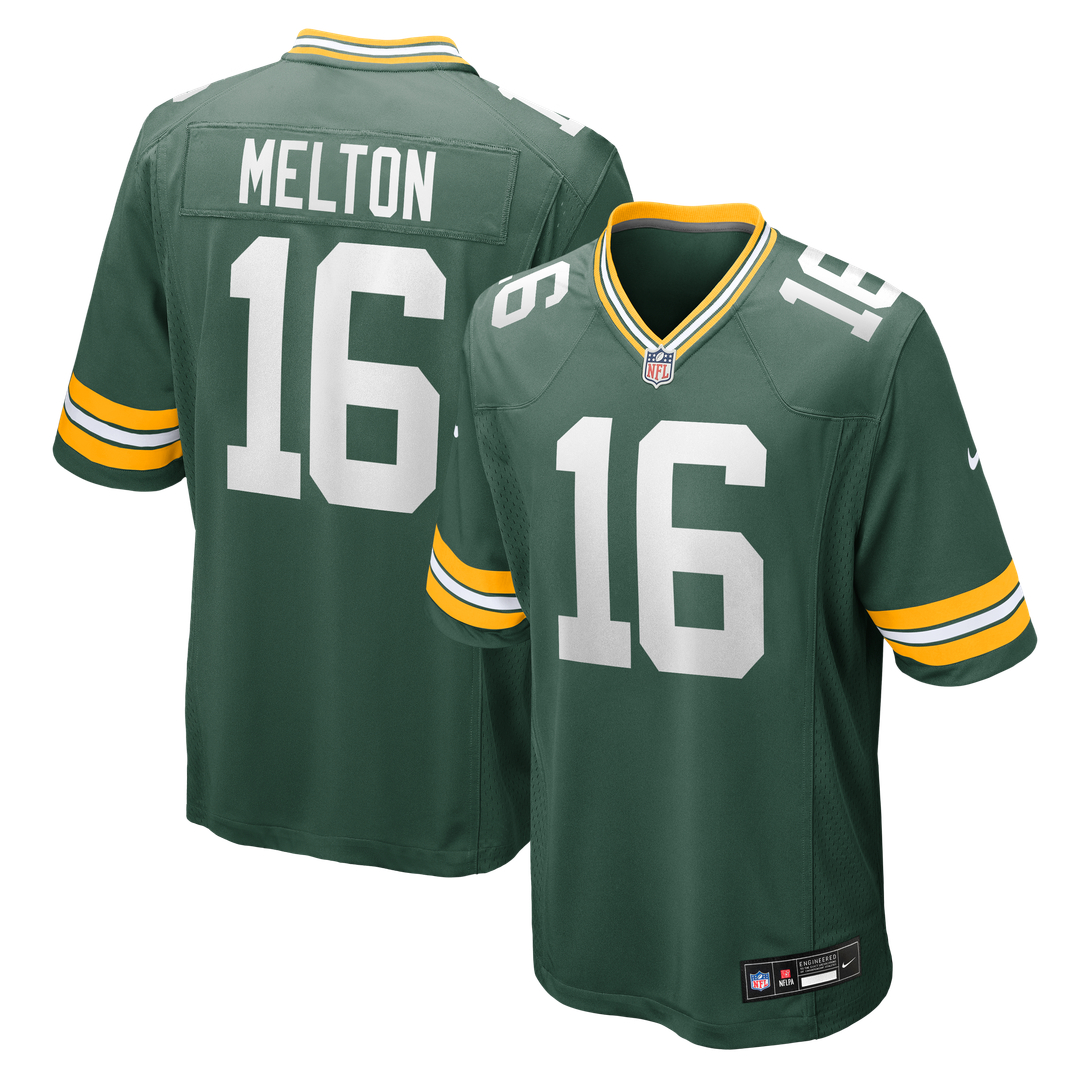 Men's Nike Green Bay Packers Bo Melton Green Team Game NFL Jersey