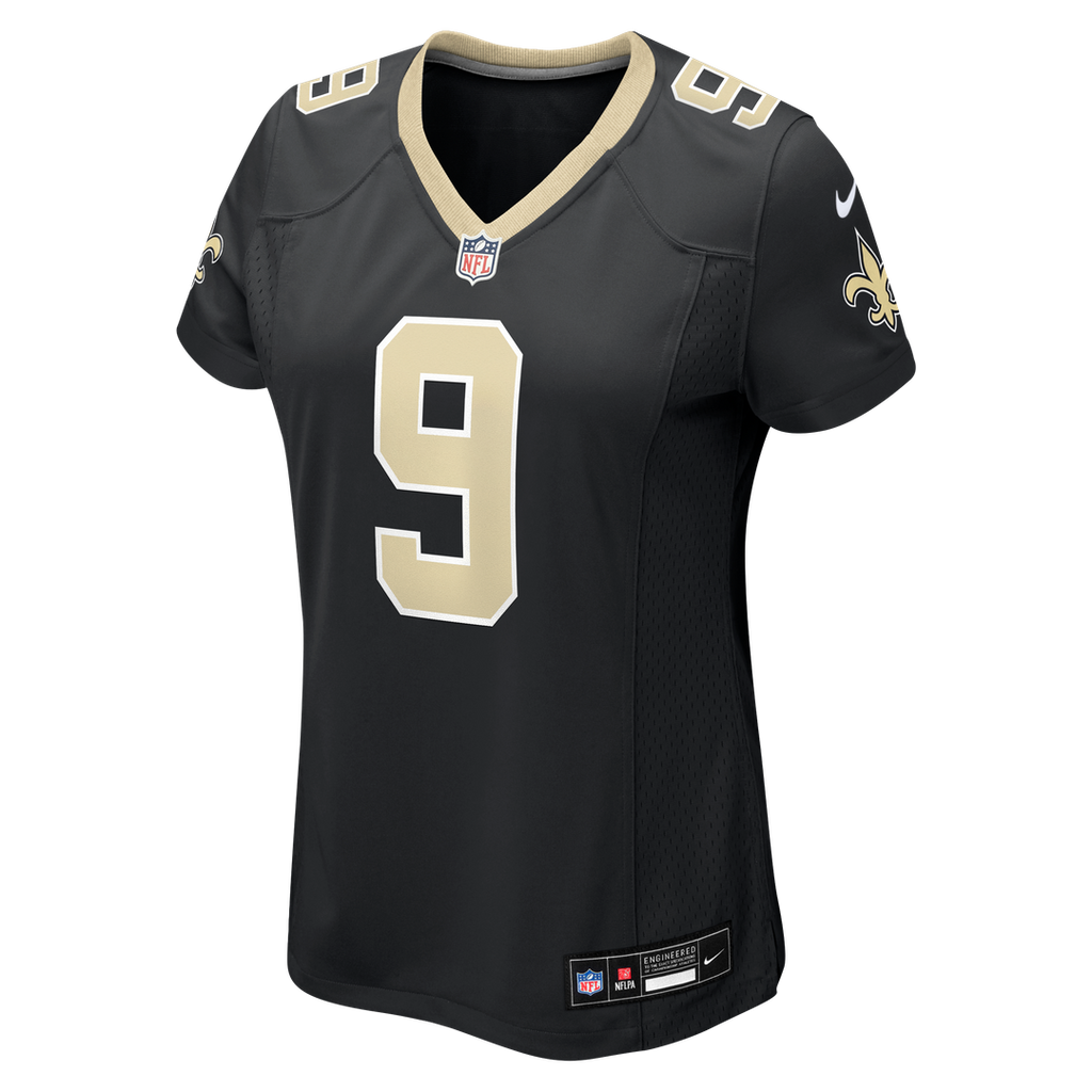Women's Nike New Orleans Saints Drew Brees Black Team Game NFL Jersey