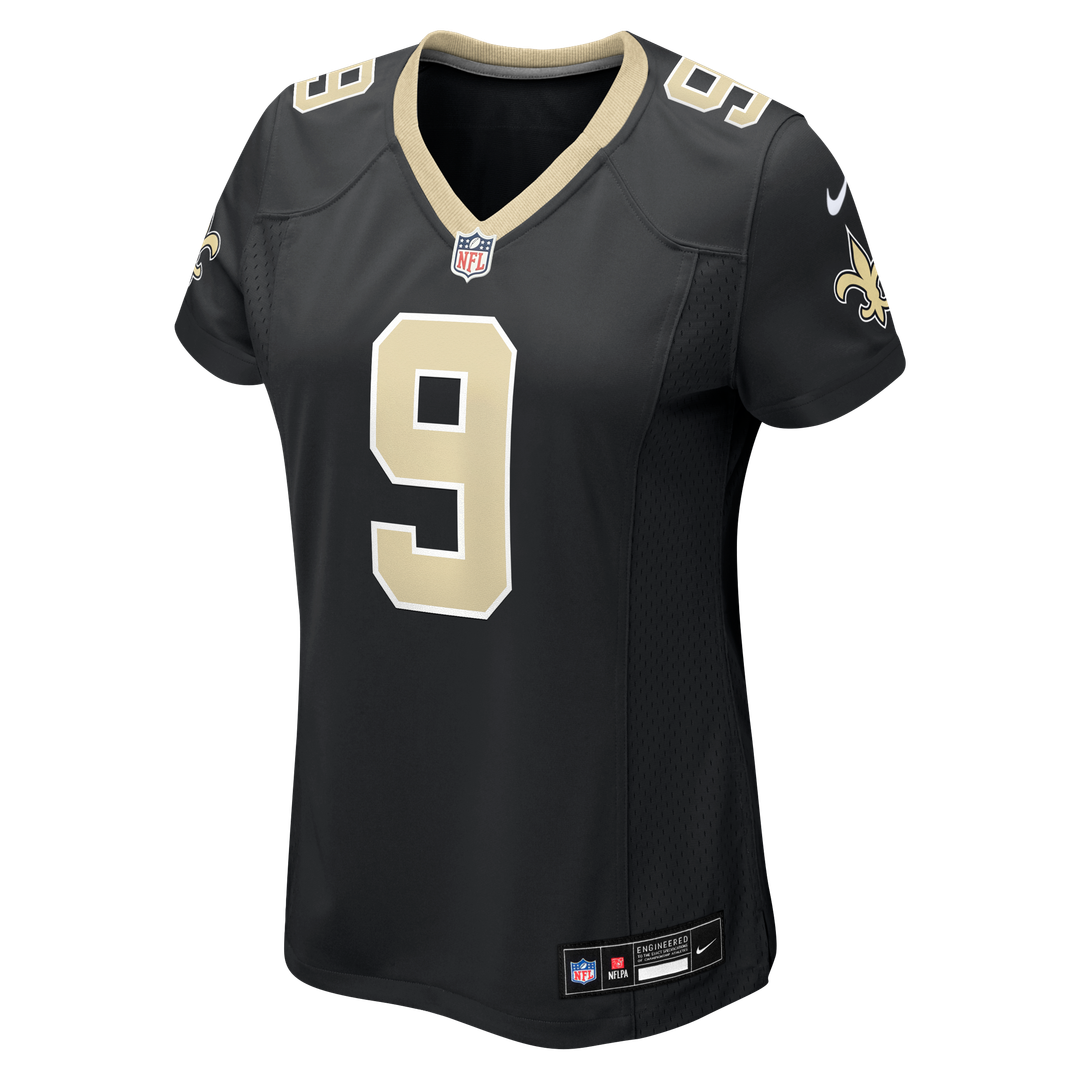 Women's Nike New Orleans Saints Drew Brees Black Team Game NFL Jersey
