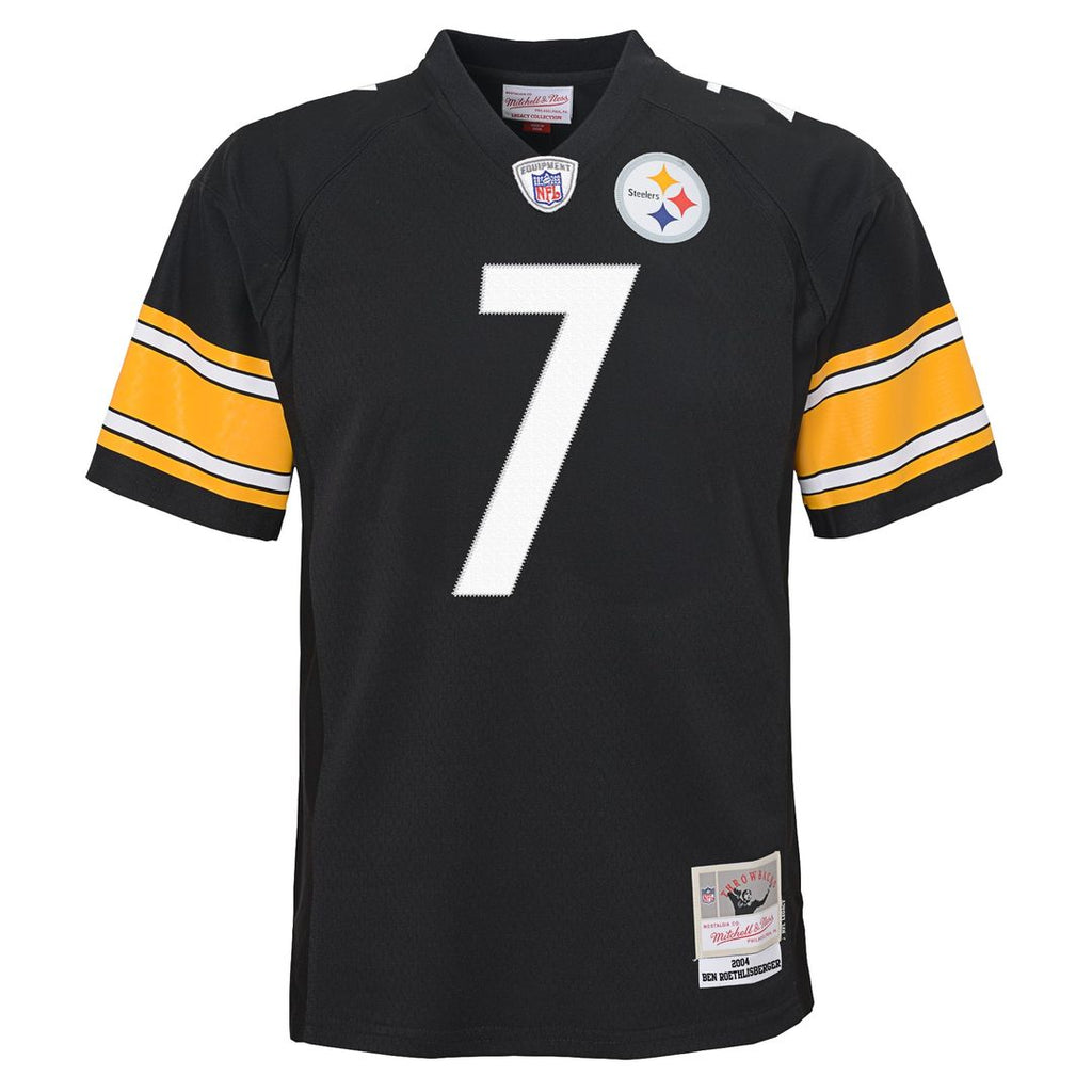 Youth Mitchell & Ness Pittsburgh Steelers Ben Roethlisberger Black 2004 Legacy Replica NFL Jersey