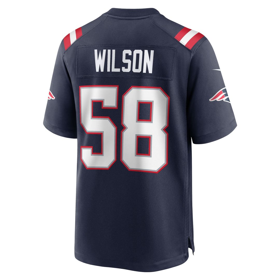 Men's Nike New England Patriots Jared Wilson Navy Team Game NFL Jersey