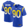 Men's Nike Los Angeles Rams Earnest Brown IV Royal Team Game NFL Jersey