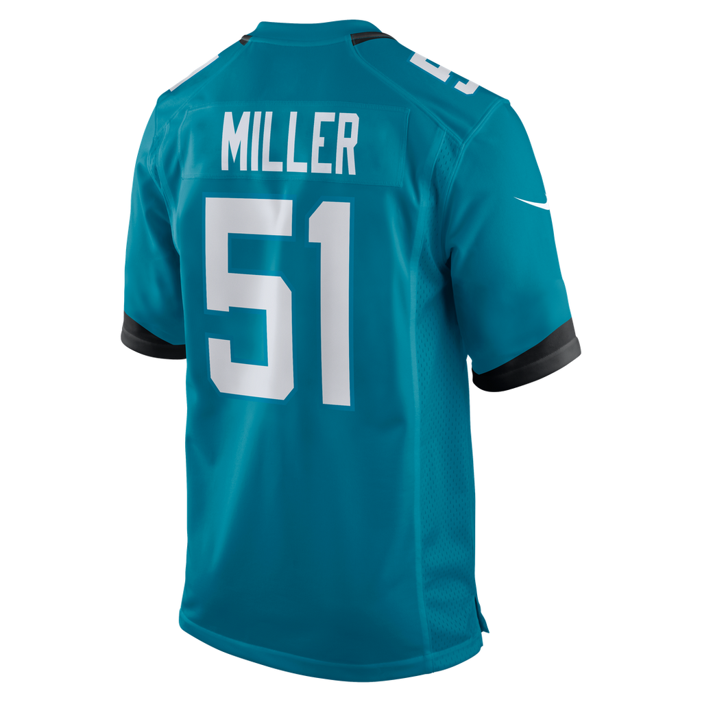 Men's Nike Jacksonville Jaguars Ventrell Miller Teal Game NFL Jersey