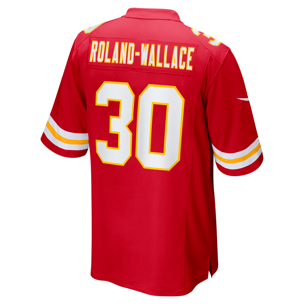 Men's Nike Kansas City Chiefs Chris Roland-Wallace Red Game NFL Jersey