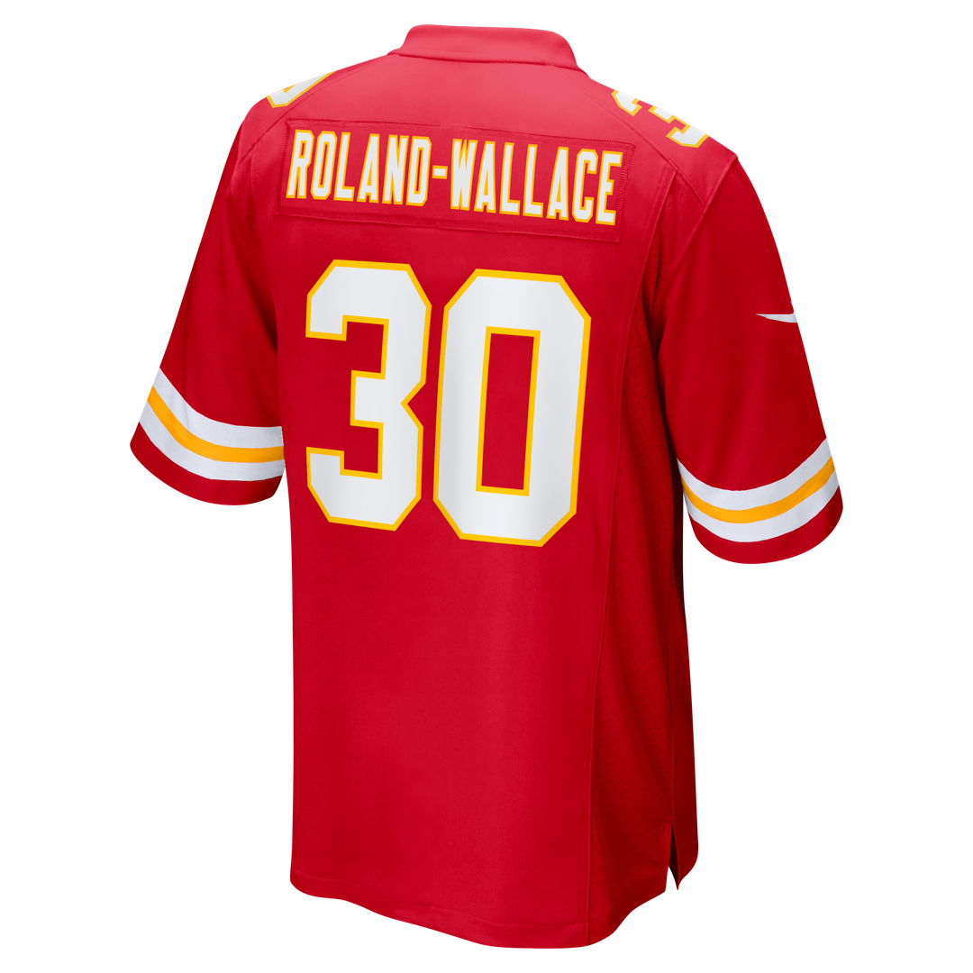 Men's Nike Kansas City Chiefs Chris Roland-Wallace Red Game NFL Jersey