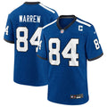 Men's Nike Indianapolis Colts Tyler Warren Heather Royal Alternate 2 Indiana Nights Game NFL Jersey