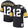 Men's Mitchell & Ness Pittsburgh Steelers Terry Bradshaw Black Authentic Throwback Retired Player NFL Jersey