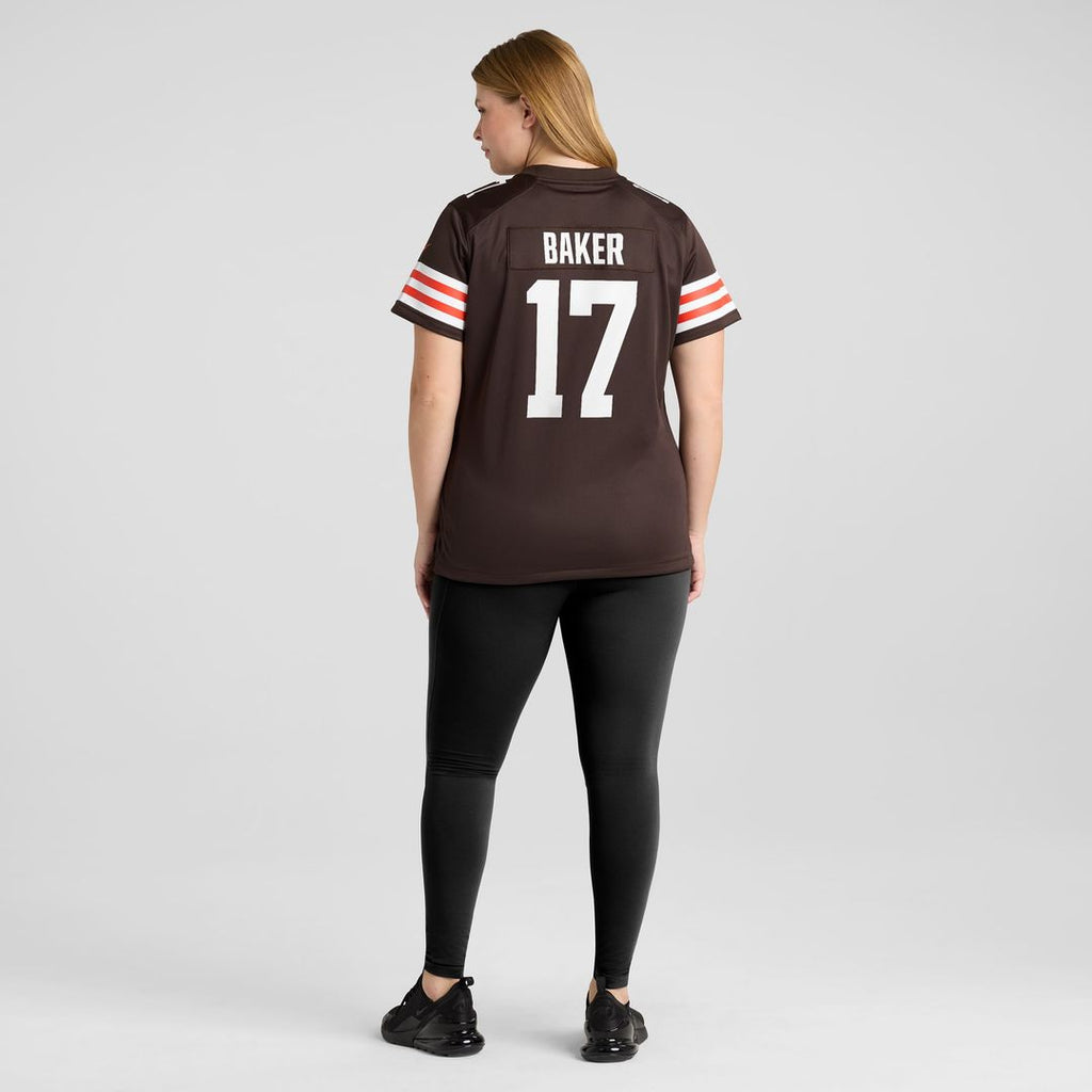 Women's Nike Cleveland Browns Jerome Baker Brown Team Game NFL Jersey
