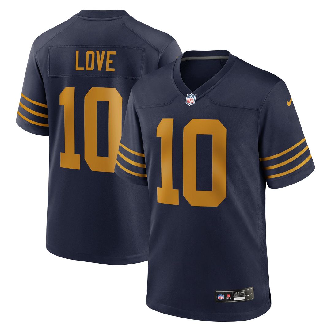 Men's Nike Green Bay Packers Jordan Love Navy The 1923 Classic Game NFL Jersey