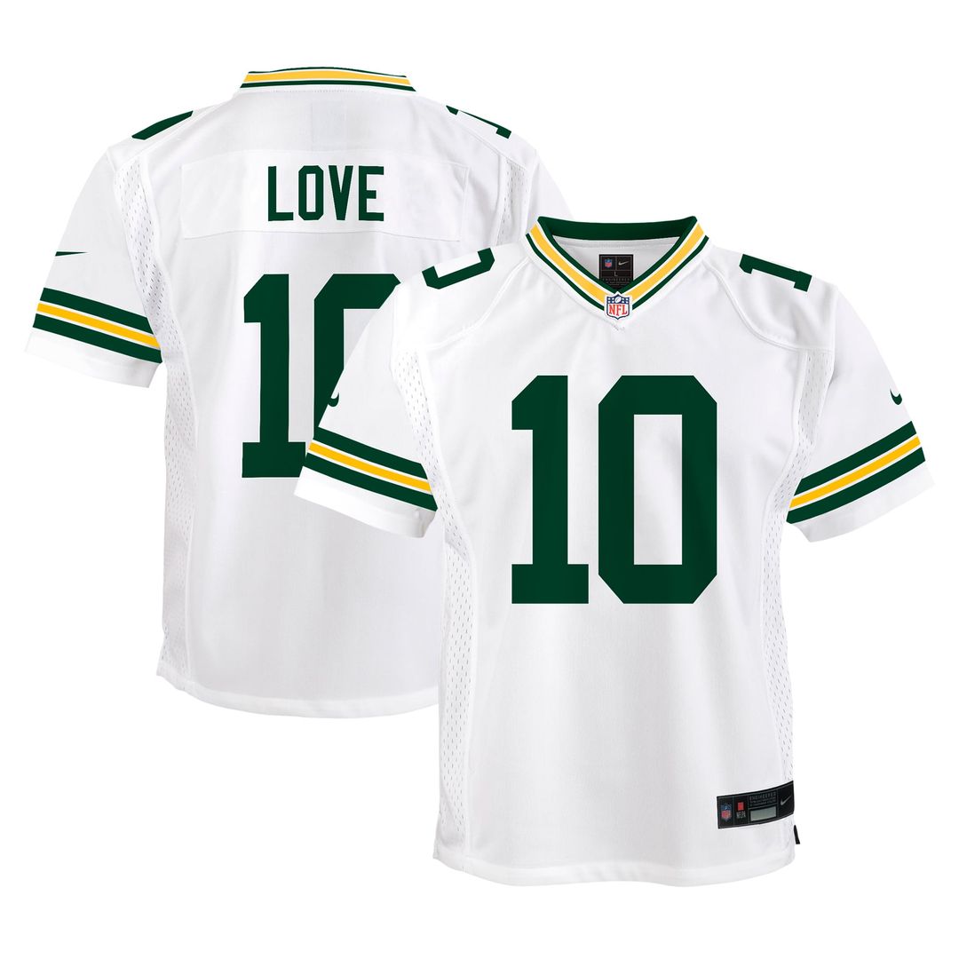 Youth Nike Green Bay Packers Jordan Love Green Game NFL Jersey