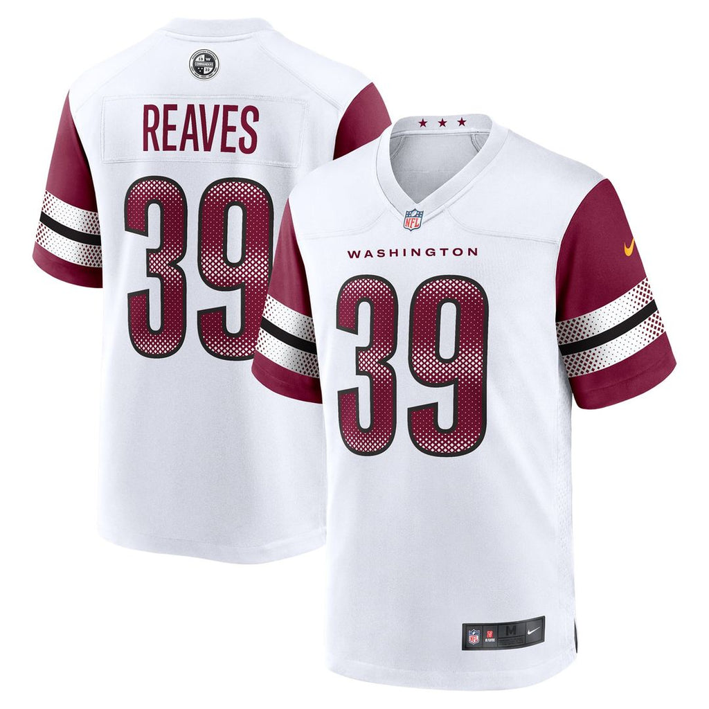 Men's Nike Washington Commanders Jeremy Reaves White Game NFL Jersey