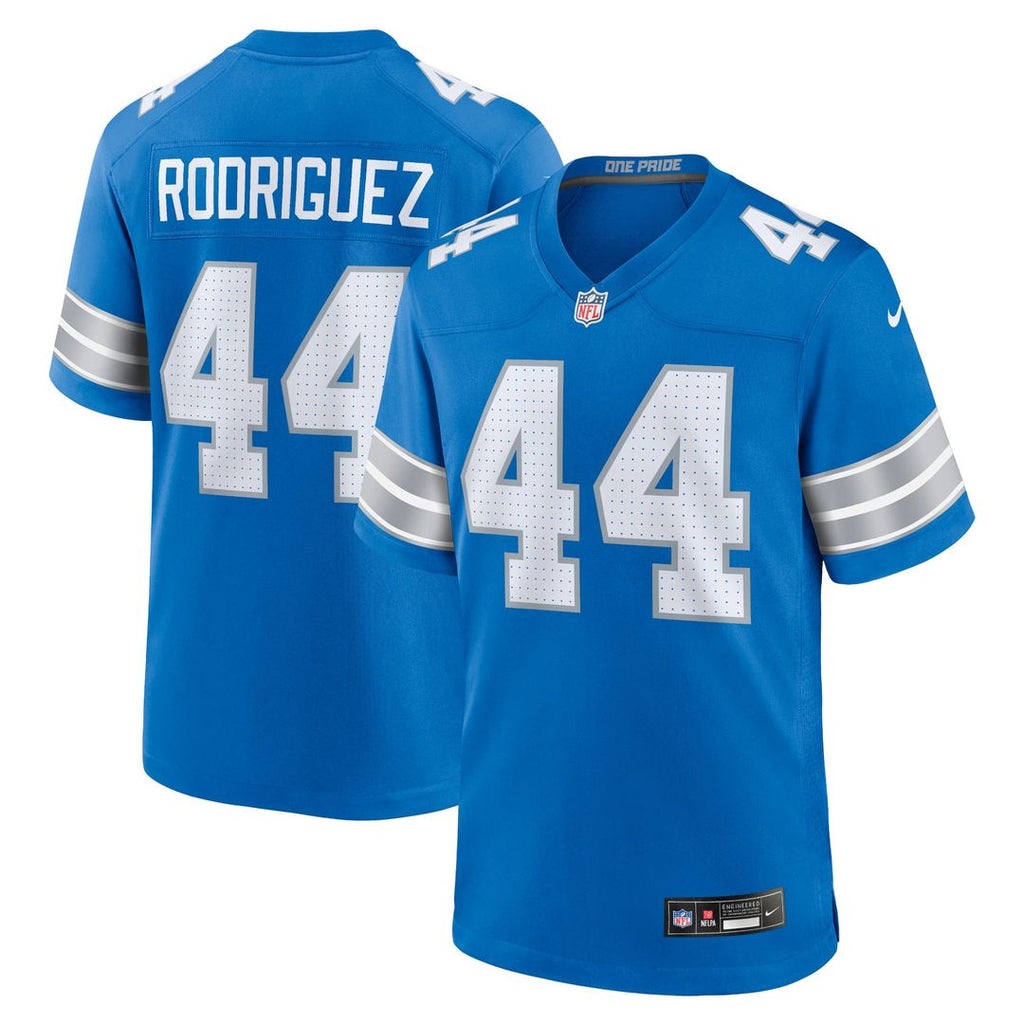 Men's Nike Detroit Lions Malcolm Rodriguez Blue Game NFL Jersey