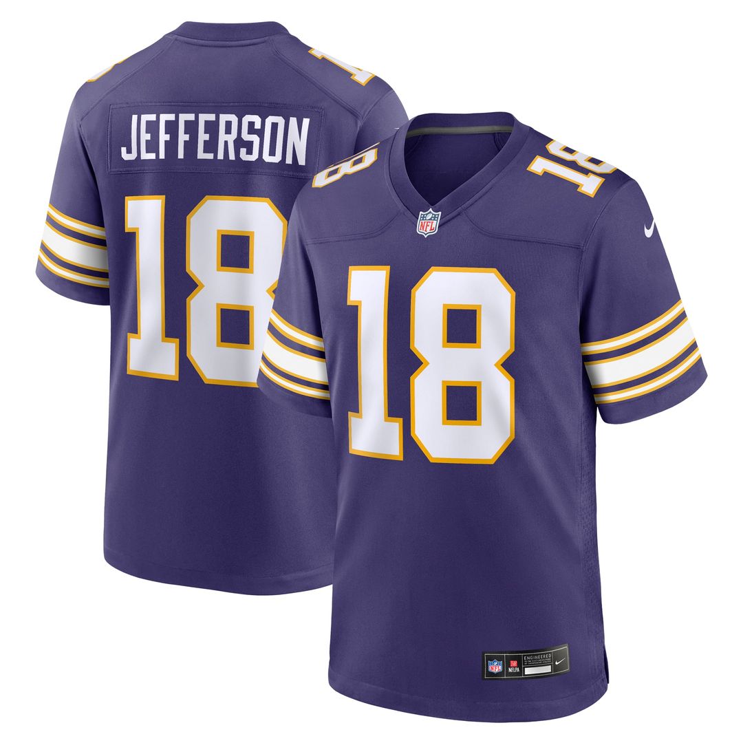Men's Nike Minnesota Vikings Justin Jefferson White Alternate Game Player NFL Jersey