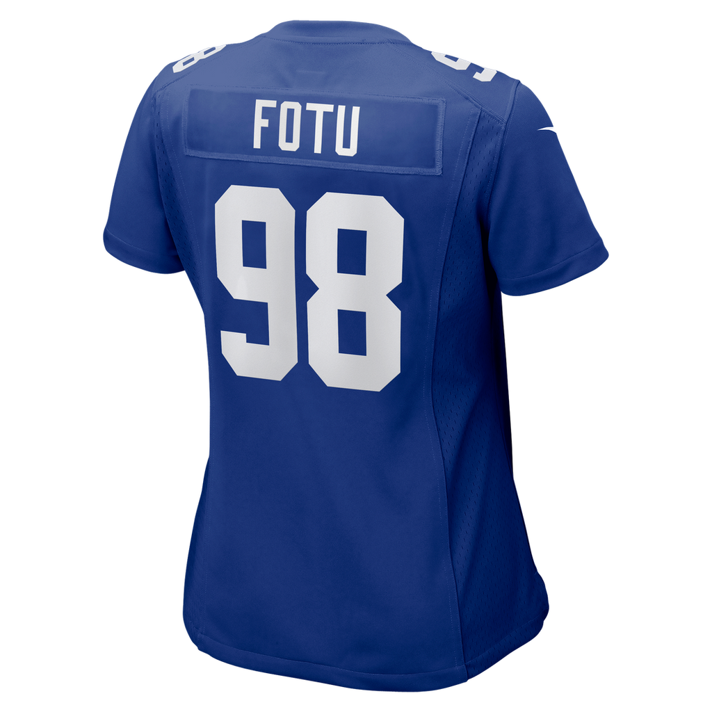 Women's Nike New York Giants Leki Fotu Royal Team Game NFL Jersey