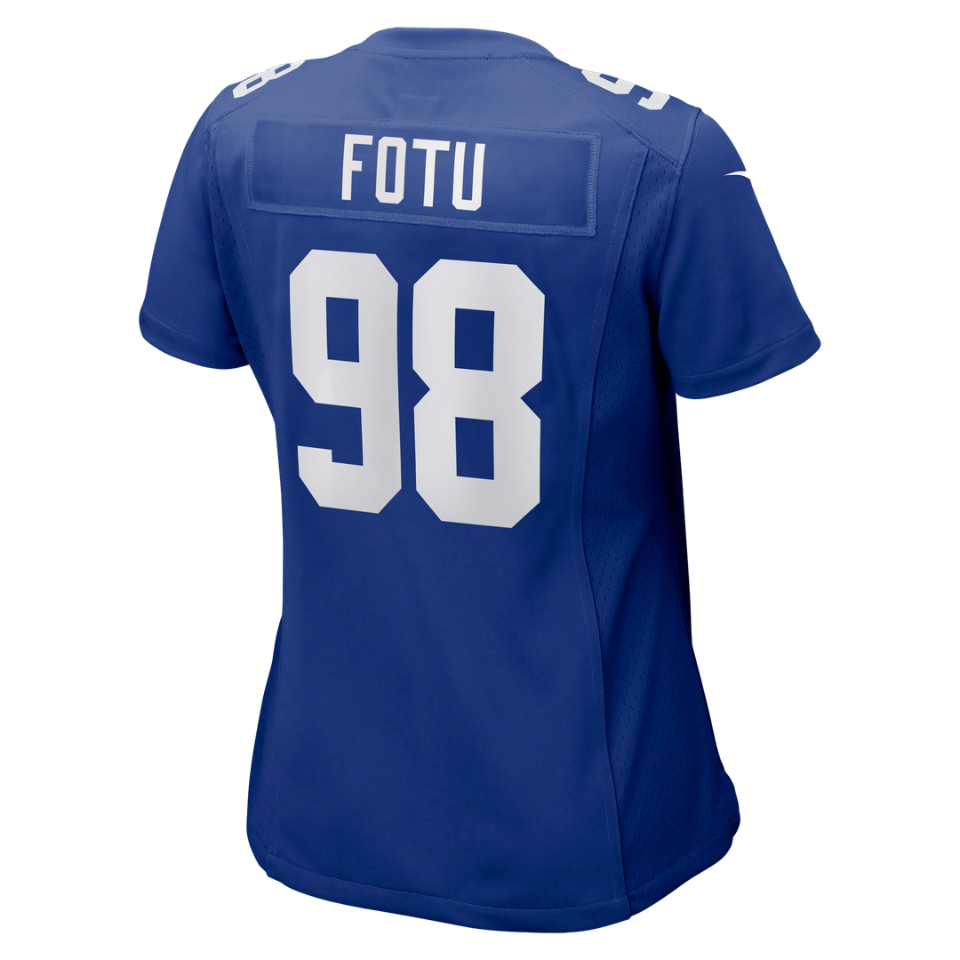 Women's Nike New York Giants Leki Fotu Royal Team Game NFL Jersey