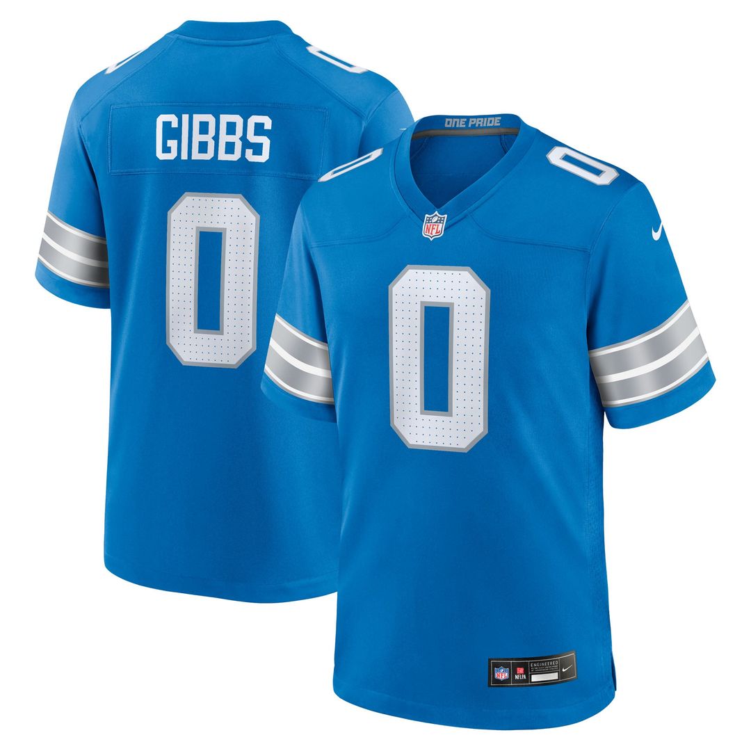 Men's Nike Detroit Lions Jahmyr Gibbs Black 2nd Alternate Game Player NFL Jersey