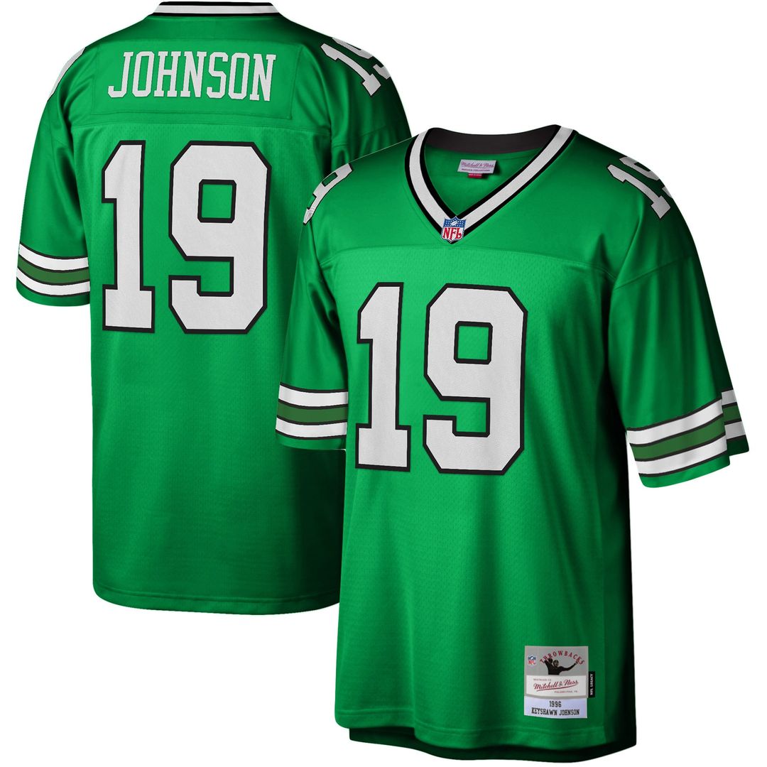 Men's Mitchell & Ness New York Jets Keyshawn Johnson Kelly Green Legacy Replica NFL Jersey
