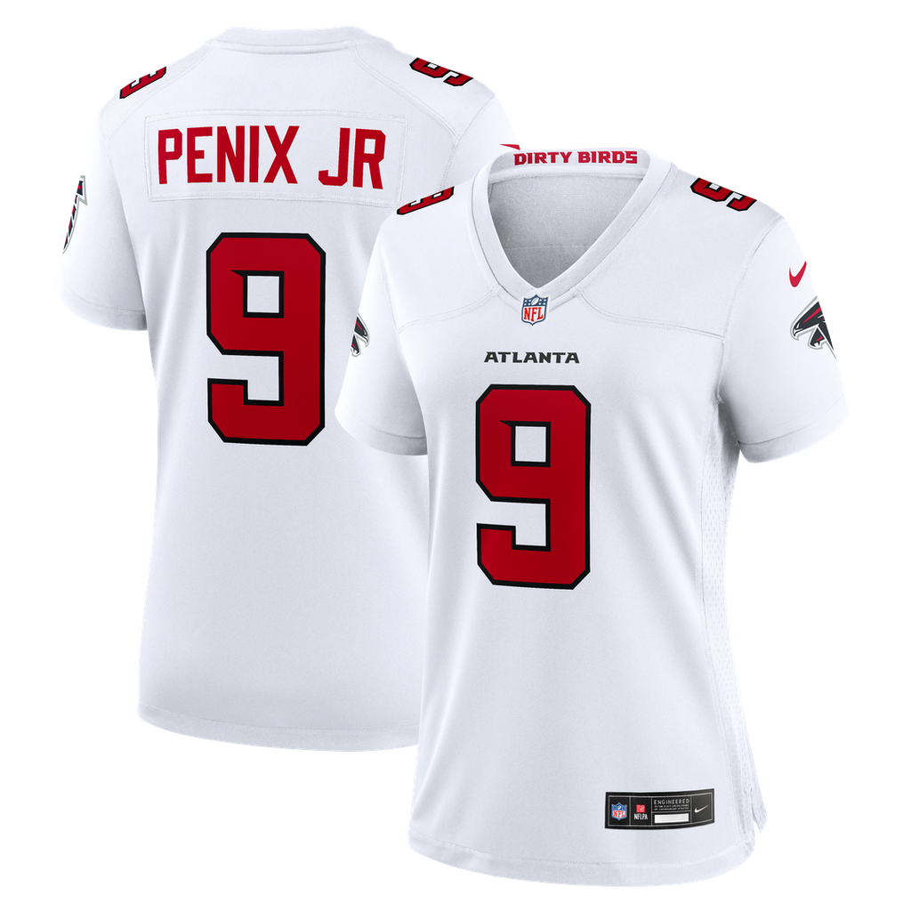 Women's Nike Atlanta Falcons Michael Penix Jr. White Game NFL Jersey
