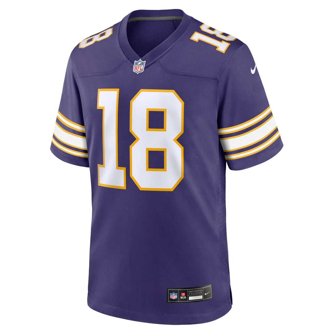 Men's Nike Minnesota Vikings Justin Jefferson Purple Classic Player Game NFL Jersey