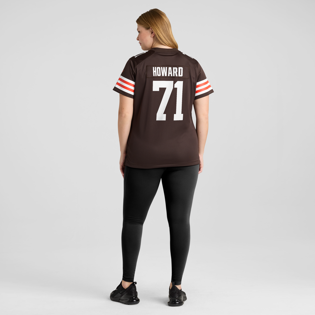 Women's Nike Cleveland Browns Tytus Howard Brown Team Game NFL Jersey